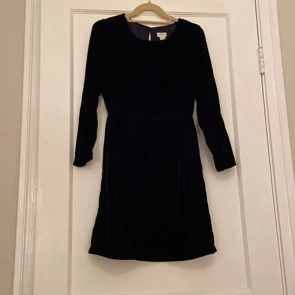 J.Crew Blue Velvet Dress J.Crew Blue Velvet Dress